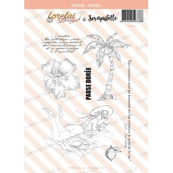 LORELAI DESIGN COLLECTION CARNET D'ÉVASION TAMPONS PAUSE DORÉE