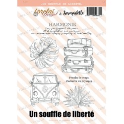 LORELAI DESIGN COLLECTION CARNET D'ÉVASION TAMPONS UN SOUFFLE DE LIBERTÉ