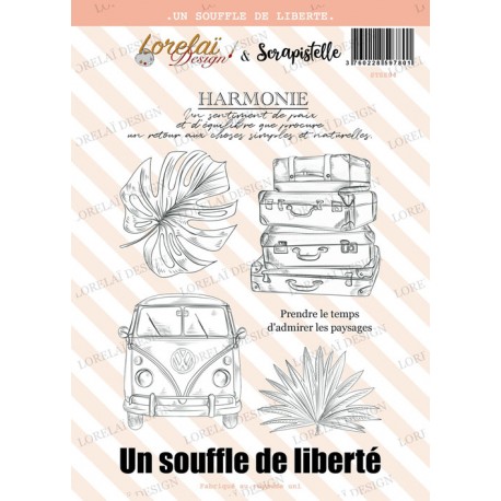 LORELAI DESIGN COLLECTION CARNET D'ÉVASION TAMPONS UN SOUFFLE DE LIBERTÉ