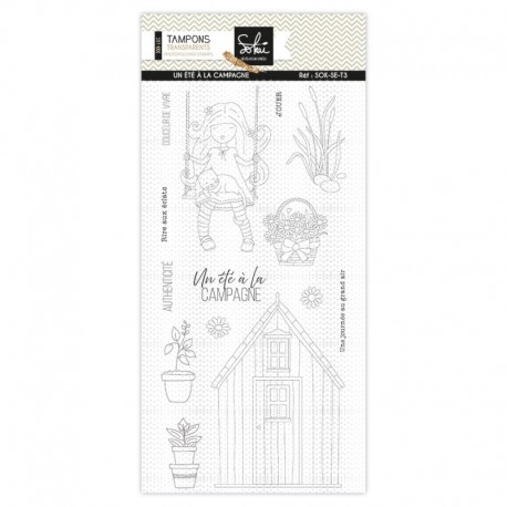 SOK-SE-T3   SOKAÏ COLLECTION SOUVENIRS D'ENFANCE TAMPONS CLEAR UN ÉTÉ À LA CAMPAGNE