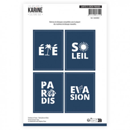 KAD3802   LES ATELIERS DE KARINE CULTURE SUD DIES MOTS CARTES À CRÉER PARADIS