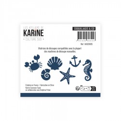 KAD3805   LES ATELIERS DE KARINE CULTURE SUD DIES SET COQUILLAGES AND CO