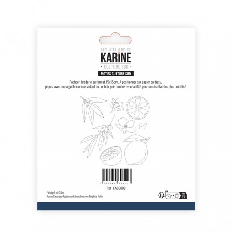 KAB3802   LES ATELIERS DE KARINE CULTURE SUD POCHOIR BRODERIE MOTIFS CULTURE SUD