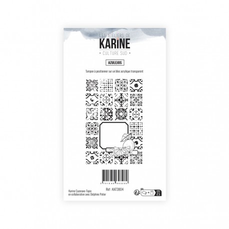 KAT3804   LES ATELIERS DE KARINE CULTURE SUD TAMPON CLEAR AZULEJOS