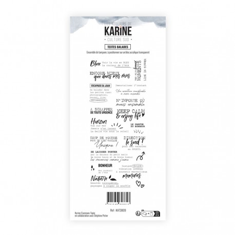 KAT3809   LES ATELIERS DE KARINE CULTURE SUD TAMPON CLEAR TEXTES BALADES