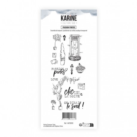 KAT3810   LES ATELIERS DE KARINE CULTURE SUD TAMPON CLEAR PASSION PORTES