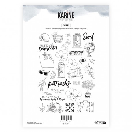 KAT3811   LES ATELIERS DE KARINE CULTURE SUD TAMPON CLEAR PARADIS