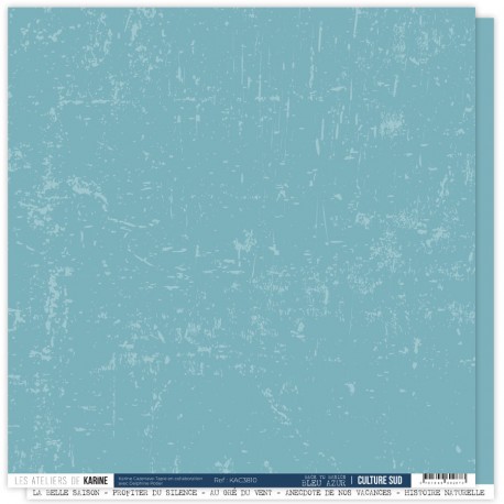 KAC3810   LES ATELIERS DE KARINE CULTURE SUD BLEU AZUR 30.5 cm x 30.5 cm