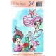 LPF-CEC-04   LA PETITE FRANÇAISE COQUILLAGES ET CRUSTACÉS TAMPONS CLEAR AAREN LA SIRÈNE ET RITON LE TRITON