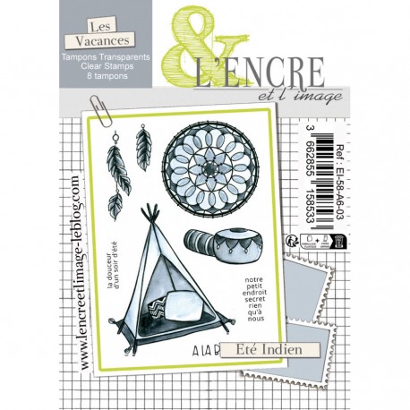 EI-58-A6-03   L'ENCRE ET L'IMAGE TAMPONS CLEAR ÉTÉ INDIEN