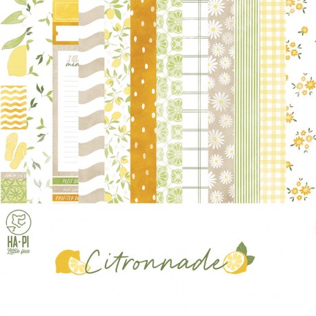 HPLF-CIT-COLL   HA PI LITTLE FOX COLLECTION CITRONNADE  9  papiers imprimés