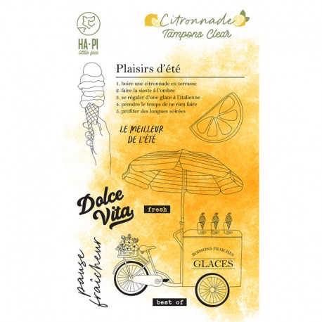 HPLF-CIT-T2514   HA PI LITTLE FOX COLLECTION CITRONNADE TAMPONS CLEAR PLAISIRS D'ÉTÉ