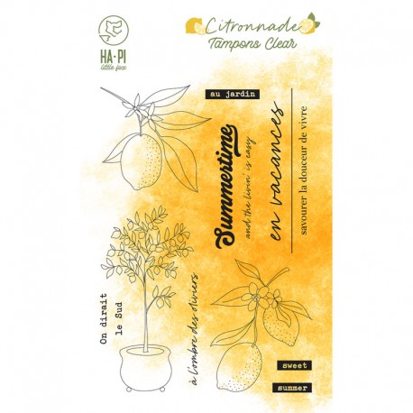 HPLF-CIT-T2512   HA PI LITTLE FOX COLLECTION CITRONNADE TAMPONS CLEAR CITRONNIER