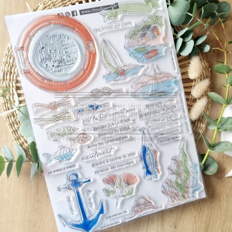 SUD123   CHOU & FLOWERS COLLECTION RÊVE AZUR TAMPON CLEAR LE HUBLOT