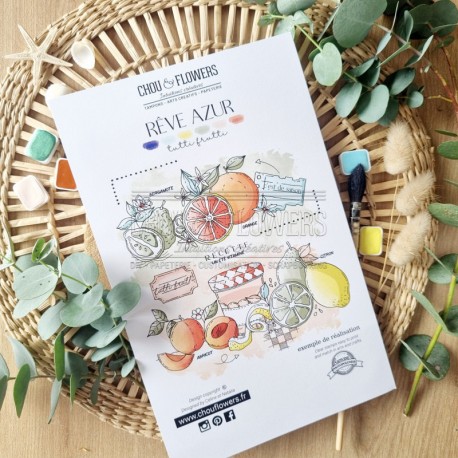 SUD121   CHOU & FLOWERS COLLECTION RÊVE AZUR TAMPON CLEAR TUTTI FRUTTI