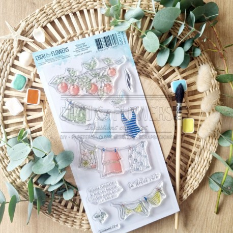SUD116   CHOU & FLOWERS COLLECTION RÊVE AZUR TAMPON CLEAR LESSIVES D'ÉTÉ