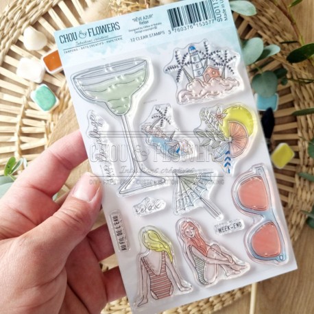 SUD113   CHOU & FLOWERS COLLECTION RÊVE AZUR TAMPON CLEAR RELAX