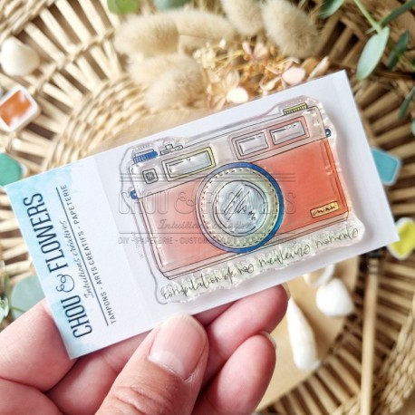 SUD104   CHOU & FLOWERS COLLECTION RÊVE AZUR TAMPON CLEAR CLIC CLAC
