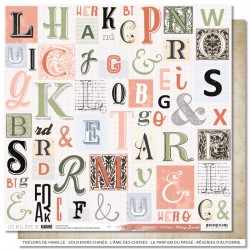 KAC3906   LES ATELIERS DE KARINE VINTAGE JOURNAL ALPHABET VINTAGE 30.5 cm x 30.5 cm