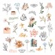 KADCC39   LES ATELIERS DE KARINE VINTAGE JOURNAL DIE CUTS CALQUES x35 pièces