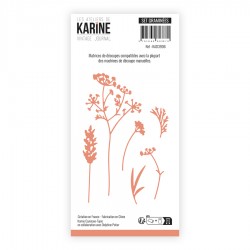 KAD3906   LES ATELIERS DE KARINE VINTAGE JOURNAL DIES SET GRAMINÉS