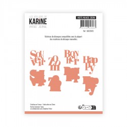 KAD3905   LES ATELIERS DE KARINE VINTAGE JOURNAL DIES MOTS NUAGE ZOOM