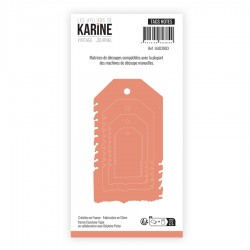 KAD3903   LES ATELIERS DE KARINE VINTAGE JOURNAL DIES TAGS NOTES