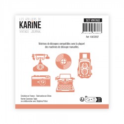 KAD3907   LES ATELIERS DE KARINE VINTAGE JOURNAL DIES SET VINTAGE