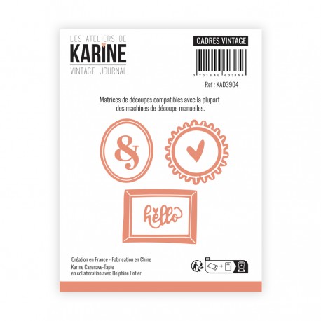 KAD3904   LES ATELIERS DE KARINE VINTAGE JOURNAL DIES CADRES VINTAGE