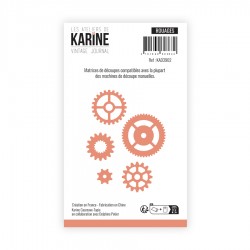 KAD3902   LES ATELIERS DE KARINE VINTAGE JOURNAL DIES ROUAGES