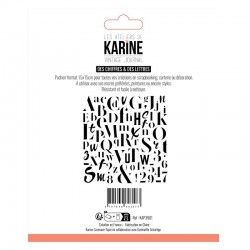 KAP3901   LES ATELIERS DE KARINE VINTAGE JOURNAL POCHOIR DES CHIFFRES ET DES LETTRES