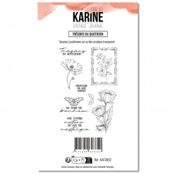 KAT3902   LES ATELIERS DE KARINE VINTAGE JOURNAL TAMPON CLEAR TRÉSORS DU QUOTIDIEN