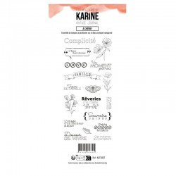 KAT3907   LES ATELIERS DE KARINE VINTAGE JOURNAL TAMPON CLEAR À CHÉRIR