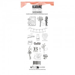 KAT3906   LES ATELIERS DE KARINE VINTAGE JOURNAL TAMPON CLEAR UN PETIT AIR RETRO