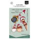 CARO104   VAESSEN CREATIVE TAMPONS TRANSPARENTS POULES DE NOËL 2 10 pièces