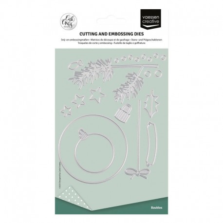CARO102  VAESSEN CREATIVE MATRICES DE DÉCOUPE DÉCORATIONS DE NOËL 15 pièces