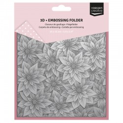 3625-0109   VAESSEN CREATIVE CLASSEUR DE GAUFRAGE ROSES DE NOËL 15cm x 15cm