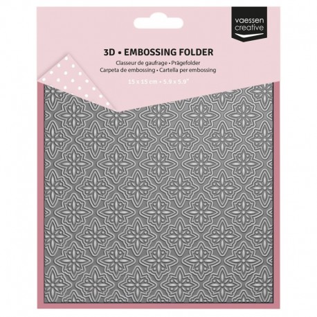 3625-0110   VAESSEN CREATIVE CLASSEUR DE GAUFRAGE ÉTOILES DE NOËL 15cm x 15cm