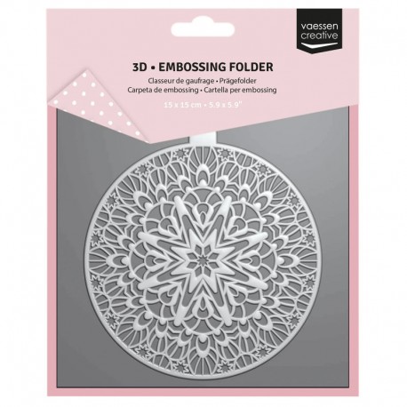 3625-0113   VAESSEN CREATIVE CLASSEUR DE GAUFRAGE BOULE DE NOËL 15cm x 15cm