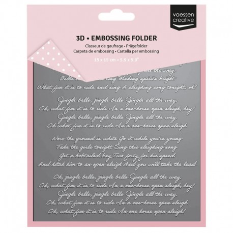 3625-0115   VAESSEN CREATIVE CLASSEUR DE GAUFRAGE JINGLE BELLS 15cm x 15cm