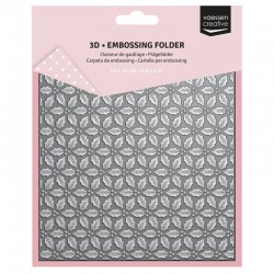 3625-0112   VAESSEN CREATIVE CLASSEUR DE GAUFRAGE FEUILLES DE HOUX 15cm x 15cm
