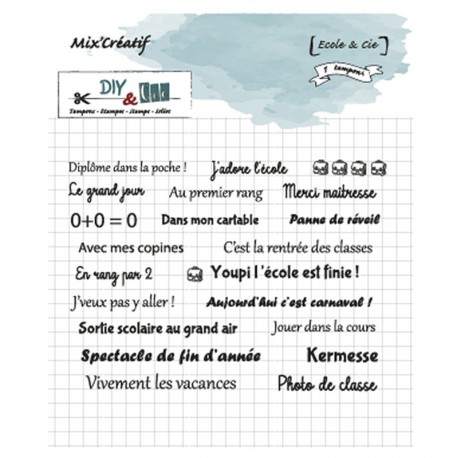 22509-01    DIY & Cie  TAMPON CLEAR ÉCOLE ET CIE