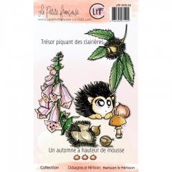LPF-HER-04   LA PETITE FRANCAISE COLL. CHÂTAIGNES ET HÉRISSON TAMPONS CLEAR HARISSON LE HÉRISSON