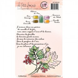 LPF-HER-02   LA PETITE FRANCAISE COLL. CHÂTAIGNES ET HÉRISSON TAMPONS CLEAR AUTOMNE POÉTIQUE