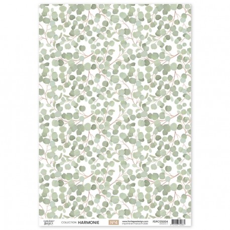 FDPC125004   FLORILEGES DESIGN COLLECTION HARMONIE PAPIER CALQUE 4   A4