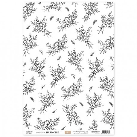 FDPC125001   FLORILEGES DESIGN COLLECTION HARMONIE PAPIER CALQUE 1   A4