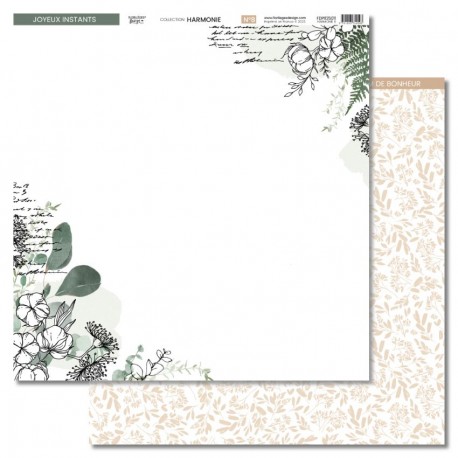 FDPI125011   FLORILEGES DESIGN COLLECTION HARMONIE 8  30.5 cm x 30.5 cm
