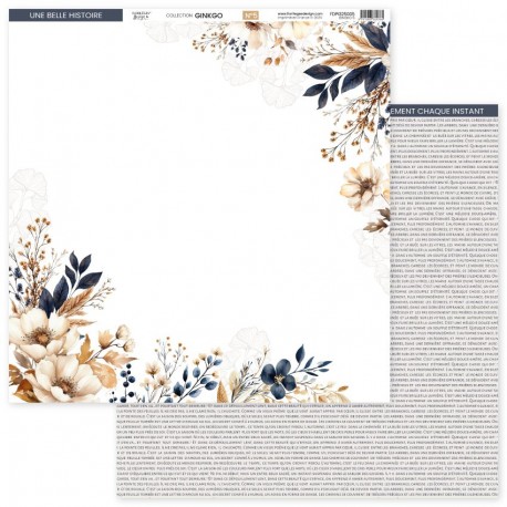 FDPI325005   FLORILEGES DESIGN COLLECTION GINKGO 5   30.5 cm x 30.5 cm