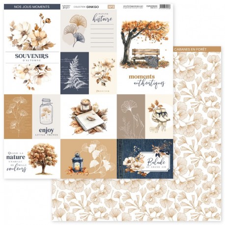FDPI325003   FLORILEGES DESIGN COLLECTION GINKGO 3   30.5 cm x 30.5 cm