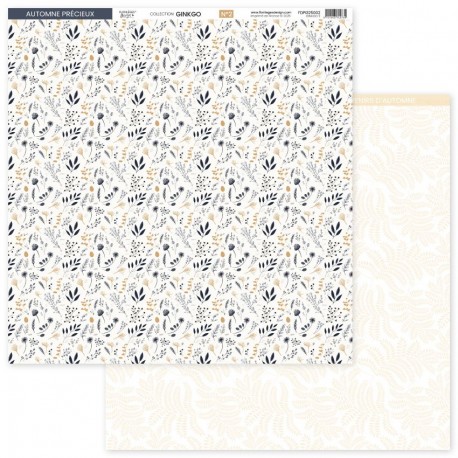 FDPI325002   FLORILEGES DESIGN COLLECTION GINKGO 2   30.5 cm x 30.5 cm
